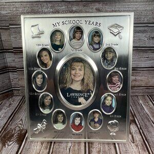 Vtg LAWRENCE My School Years Silver Plated 8x10 Multi Picture Frame READ NIB NEW